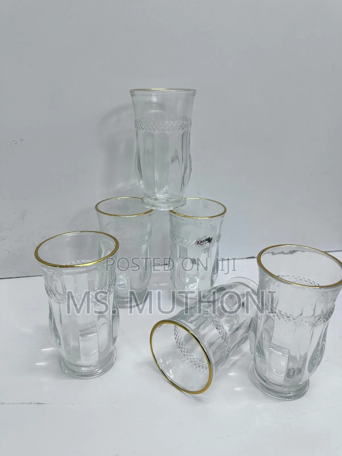 Long Glass With Gold Rim 333ml