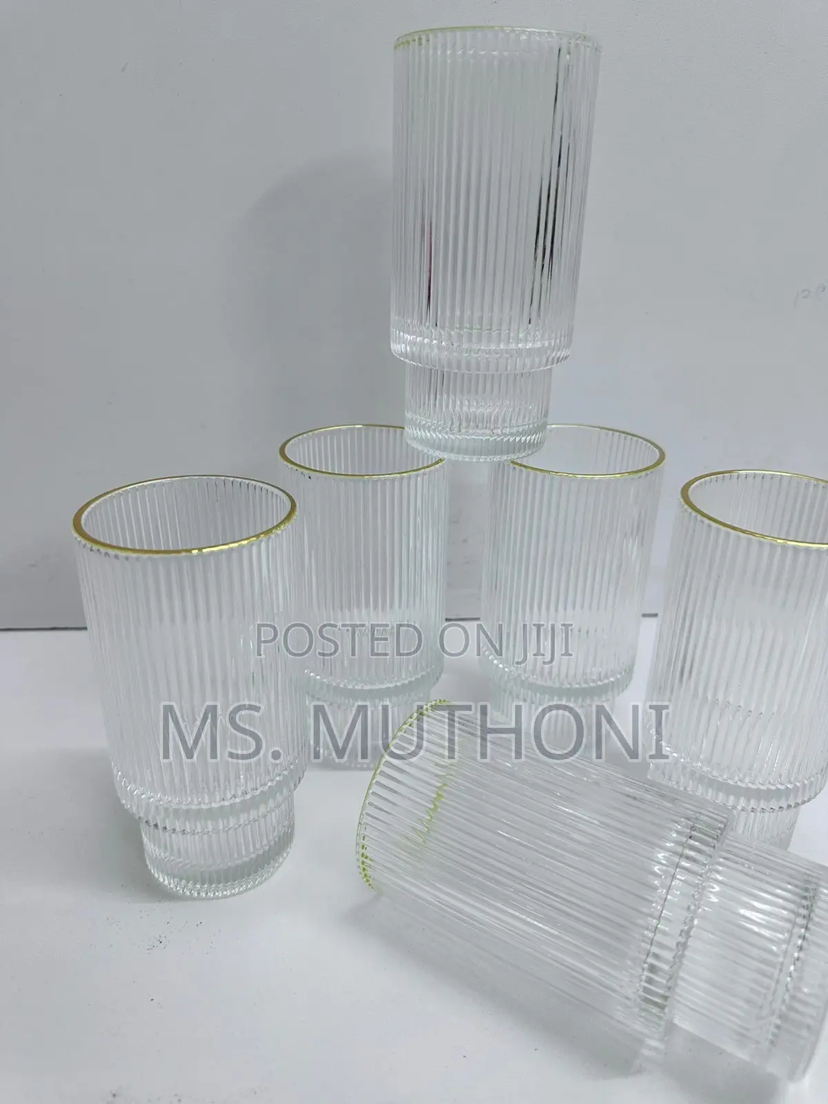 Long Glass With Gold Rim 333ml