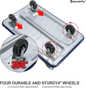 Platform Hand Truck Trolley Foldable 150kgs Load Wt Wheels
