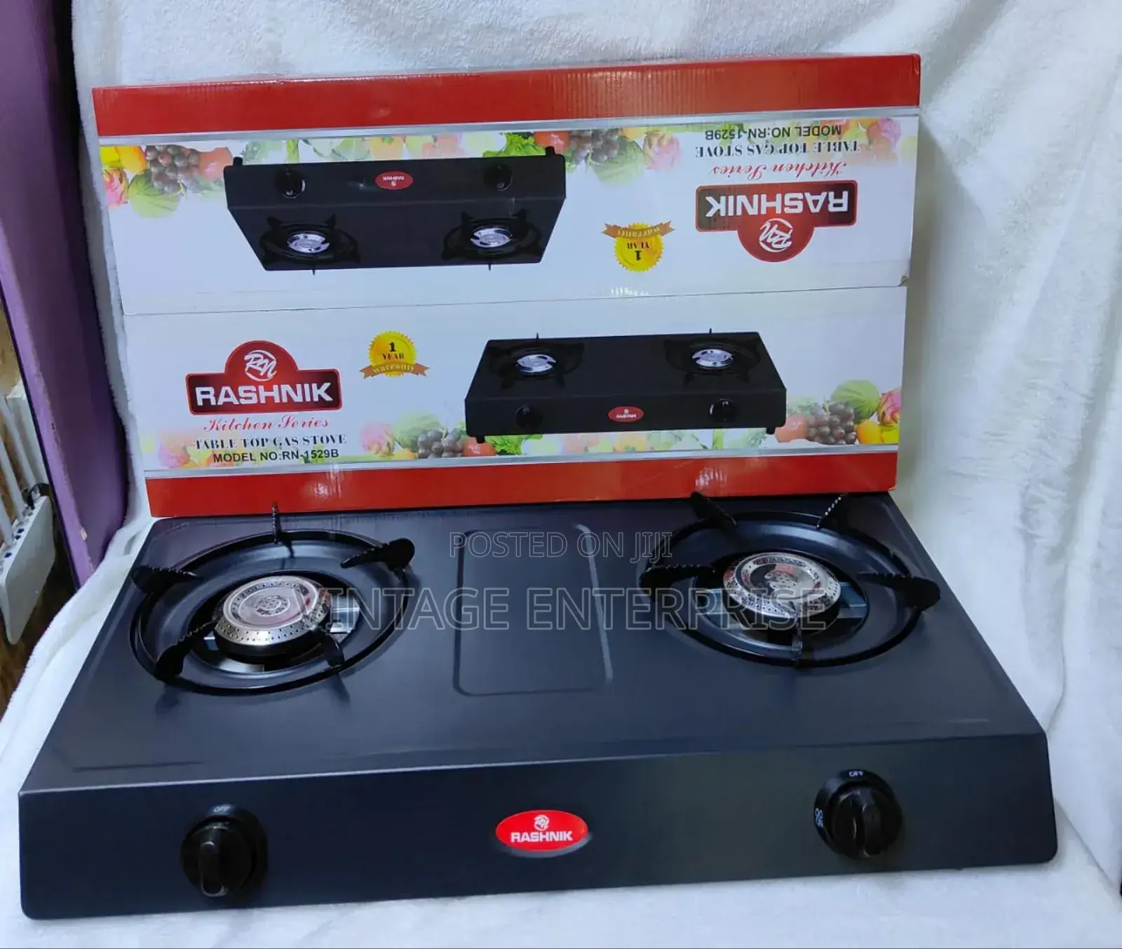 Rashnik Two Burner Black Burner