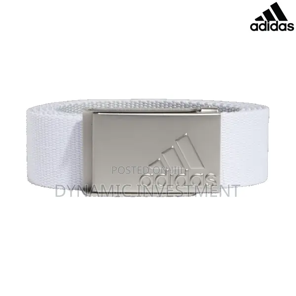 Adidas Golf Reversible Webbing Belt-White