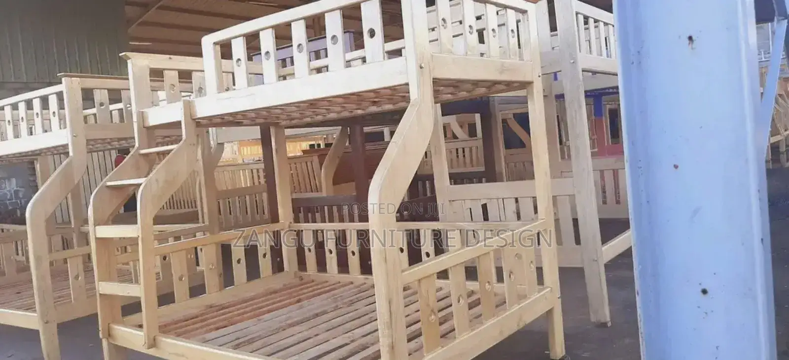 Modern Hardwood Double Decker Beds