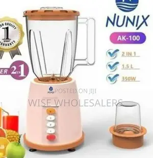 Nunix 2 In 1 Blender With Grinding Machine 1.5 Ltrs√ ••|