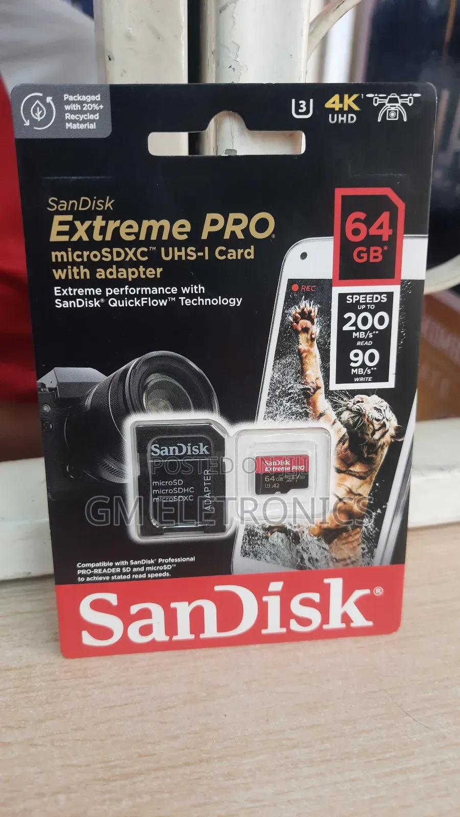 Genuine Sandisk 64gb Extreme Pro Micros 200mb/S Read 90mb/S