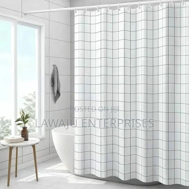 Boxes Pattern PVC Shower Curtains