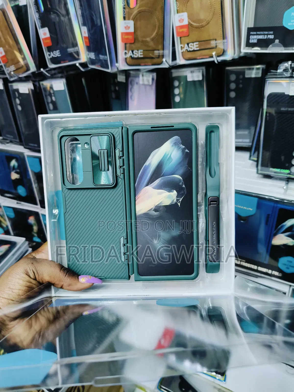 Green Nilkin Camshield Pro Case For Samsung Galaxy Fold 5
