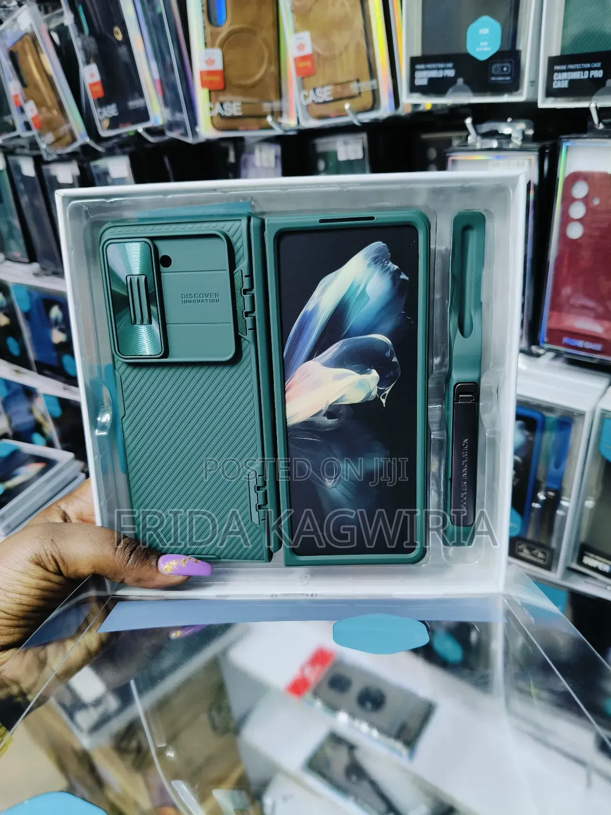 Green Nilkin Camshield Pro Case For Samsung Galaxy Fold 5