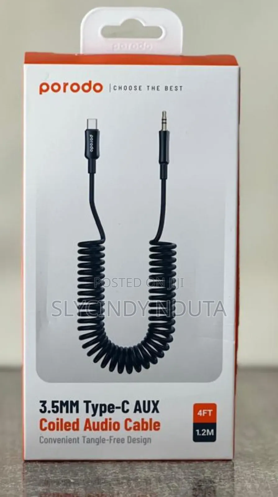 Porodo Type C to Aux Coiled Audio Cable