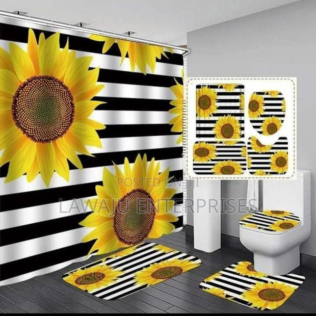 4pc Sunflower Shower Curtains - main view