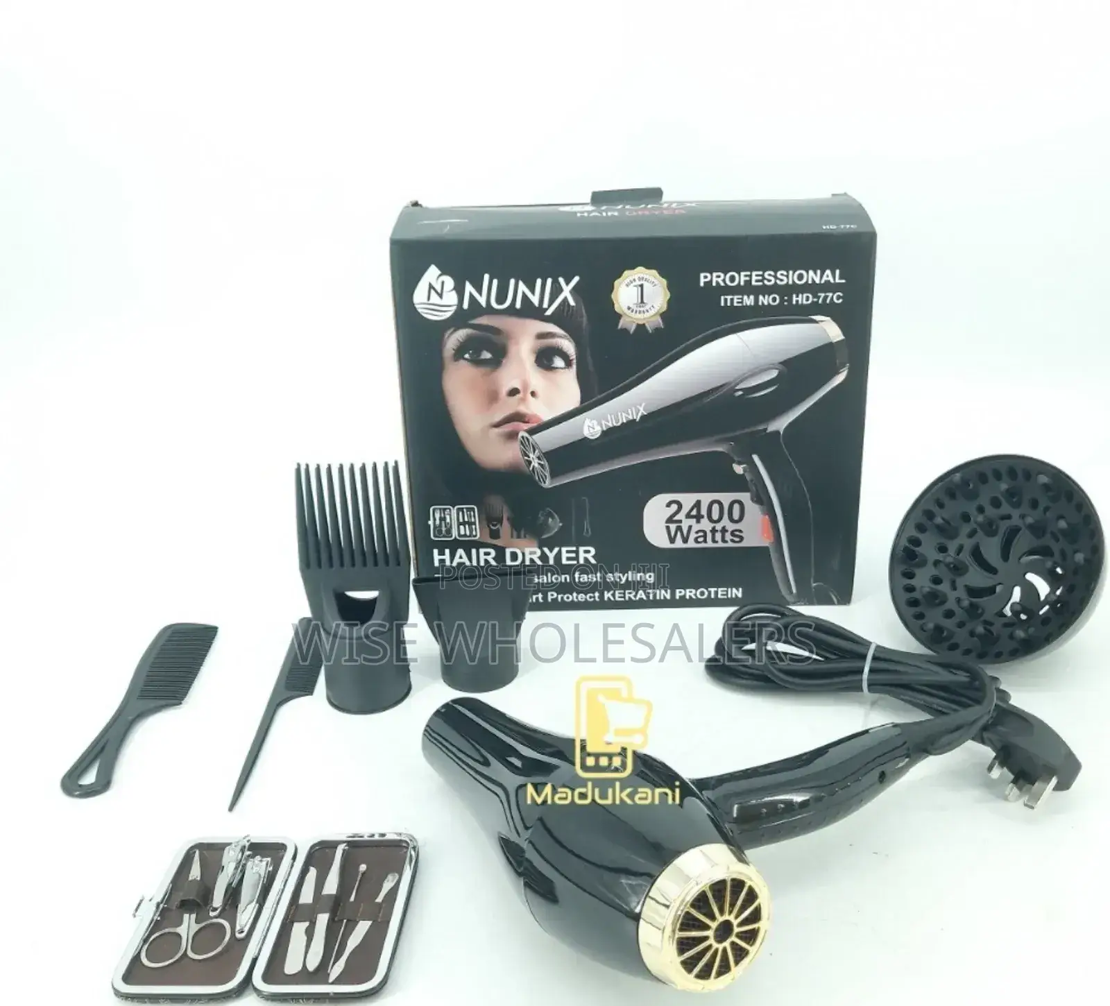 Nunix 2200w Blow Dry Hair Dryer Hd01c√√*