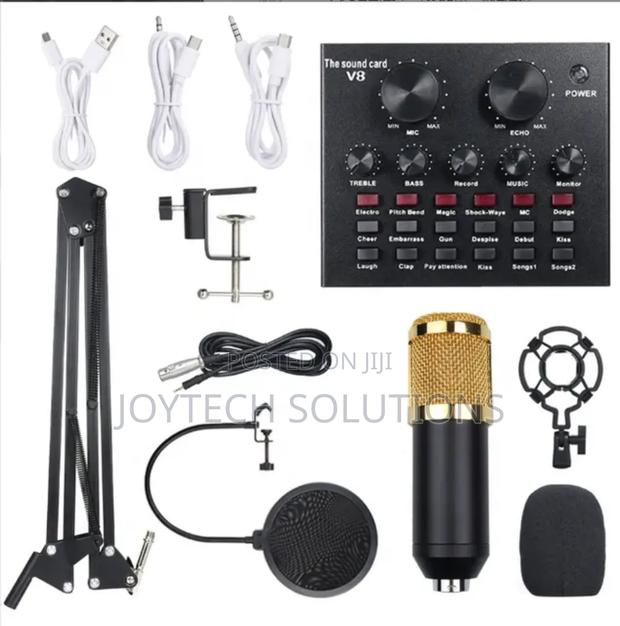 Studio Recording Condenser Microphone With Sound Card - main view