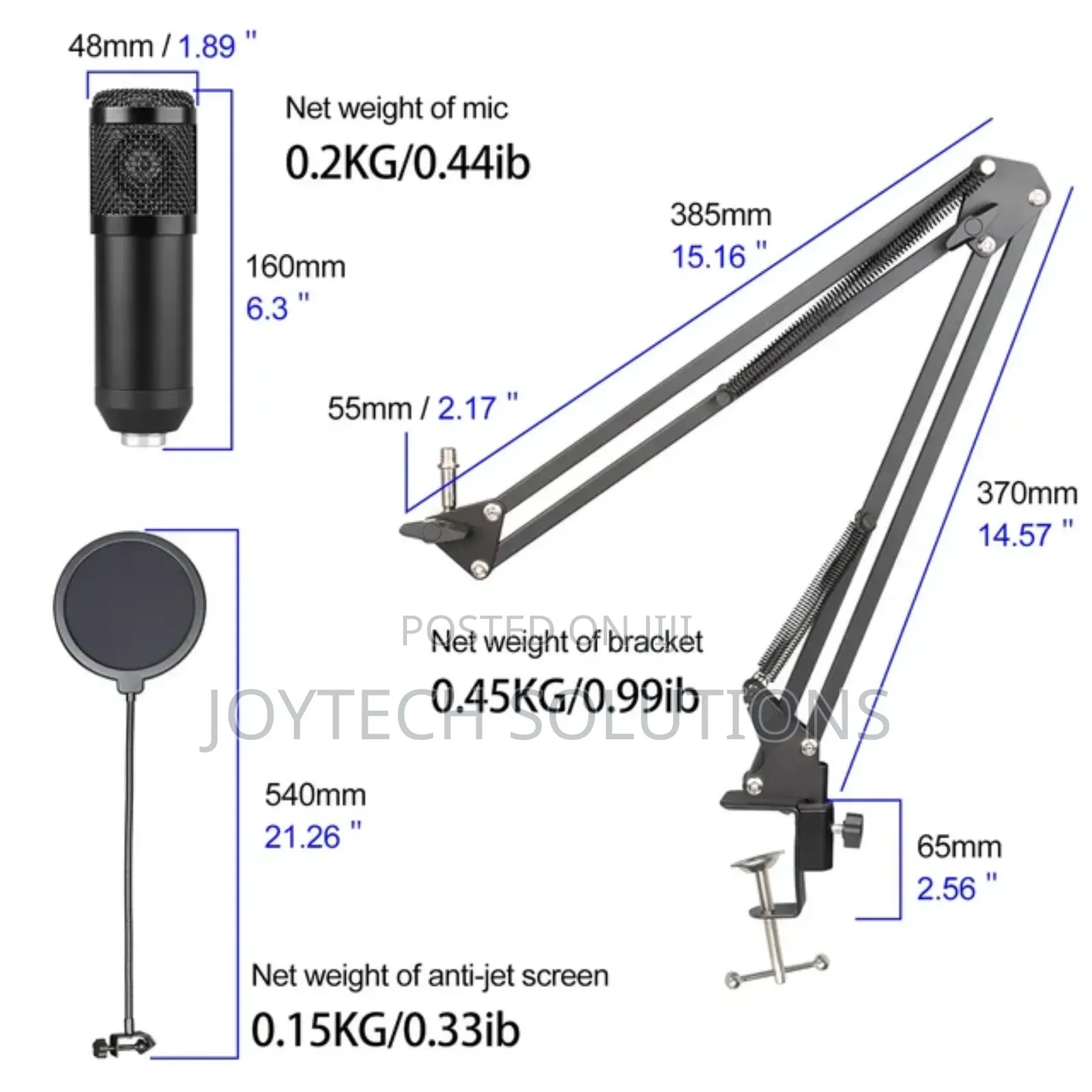 Studio Recording Condenser Microphone With Sound Card