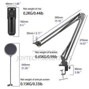 Studio Recording Condenser Microphone With Sound Card