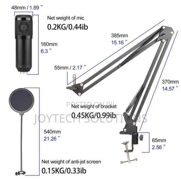 Studio Recording Condenser Microphone With Sound Card - thumbnail 2