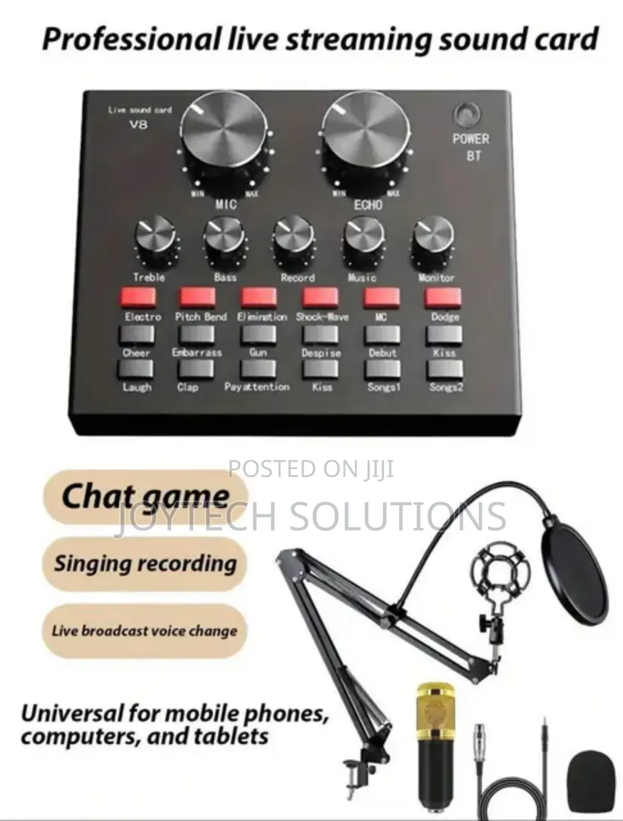 Plug and Play Bm 800 Mic and Sound Card for Recording