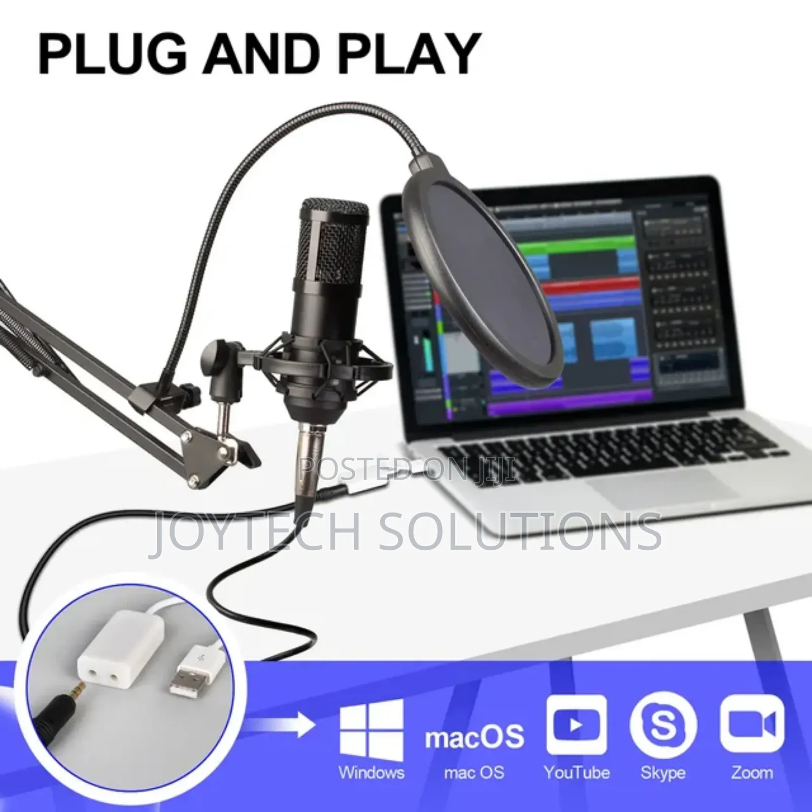 Plug and Play Bm 800 Mic and Sound Card for Recording