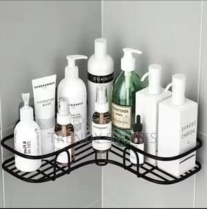 Black Metallic Bathroom Corner Shelf - thumbnail 2