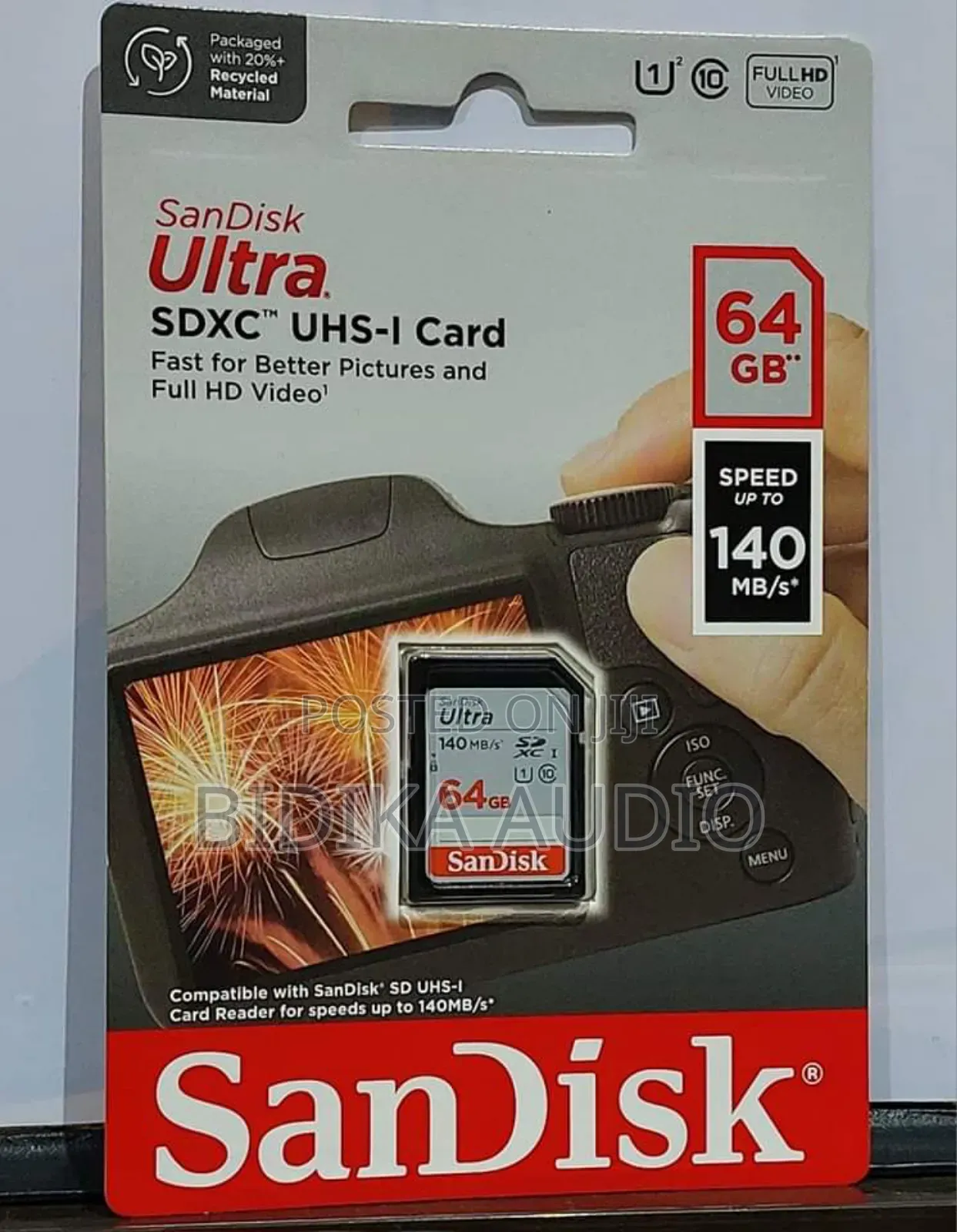 Sandisk 64gb Ultra Uhs-I SDXC Camera Memory Card,100mb/S