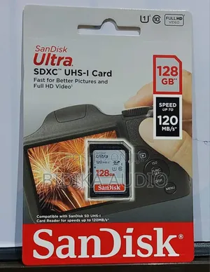 Sandisk 128GB Ultra UHS-I SDXC Camera Memory Card,120MB/S