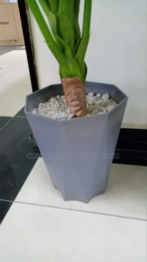 Big Plastic Vase Available in Grey, White and Black