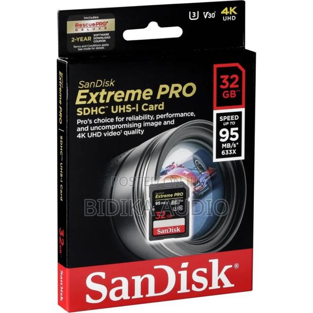 Sandisk 32GB Extreme PRO SDHC UHS-I Memory Card - thumbnail 2