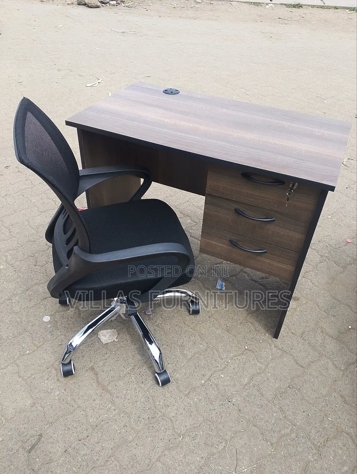 Office Chair and Office Desk