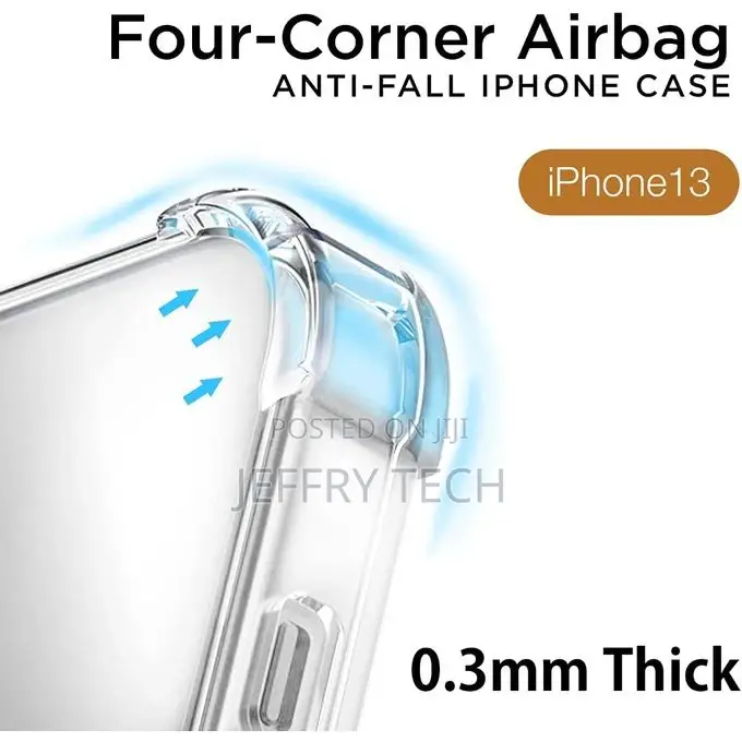 iPhone 13 (6.1 Inch) Transparent Clear TPU Shock Proof Case