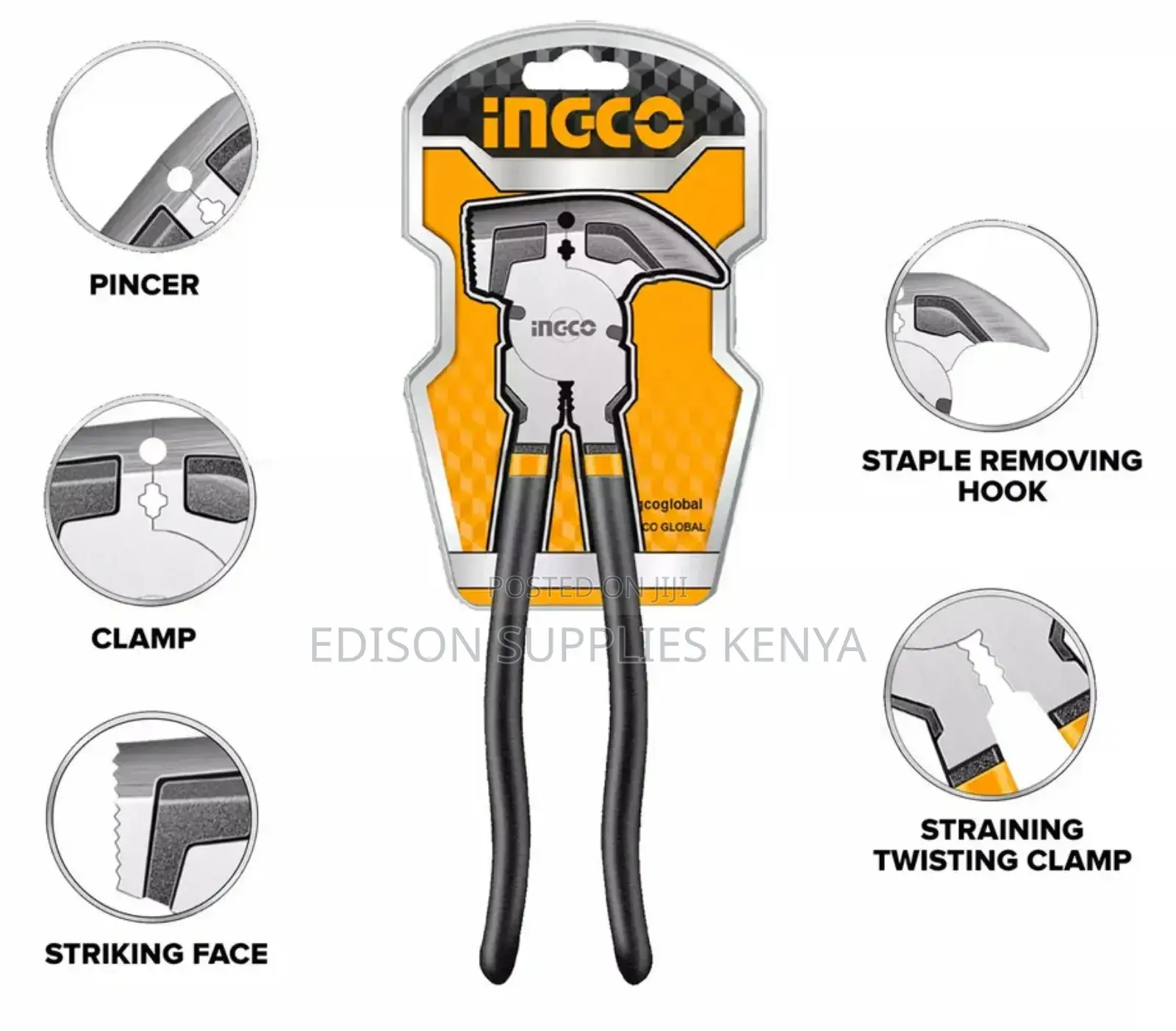 INGCO Fencing Pliers 10" Fence Tool Pliers Heavy Duty