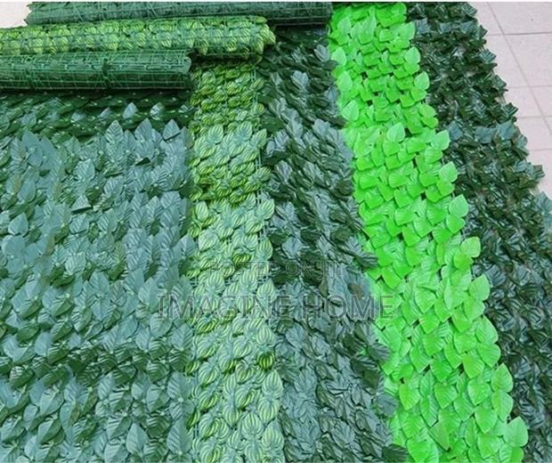 Watermelon, Light and Dark Artificial Green Fence - main view