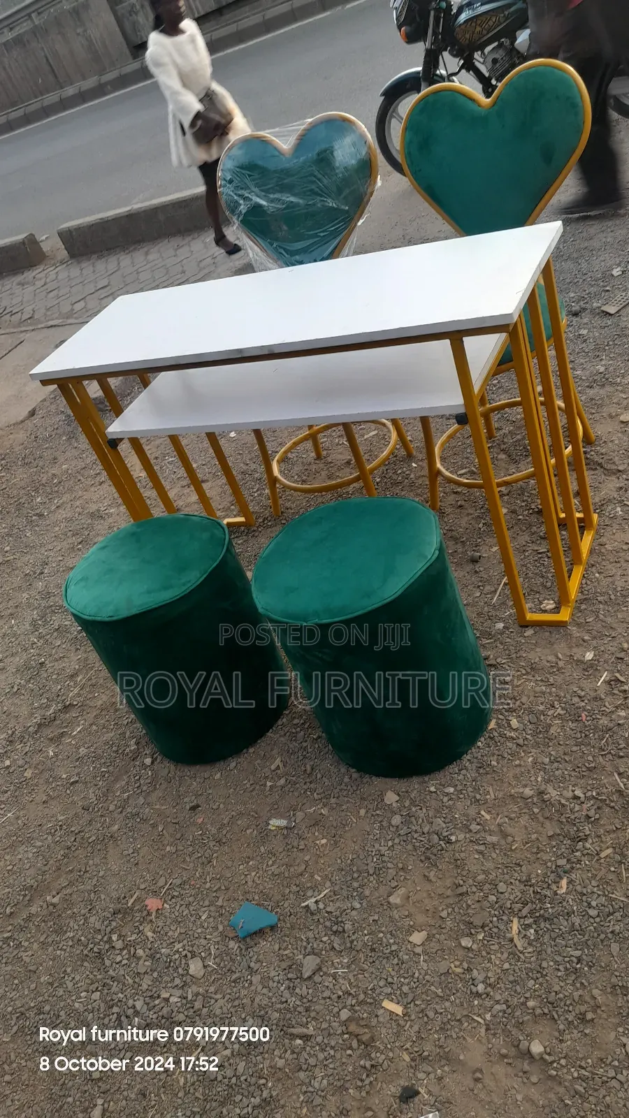 Manicure Table With a Love Seats and Stools