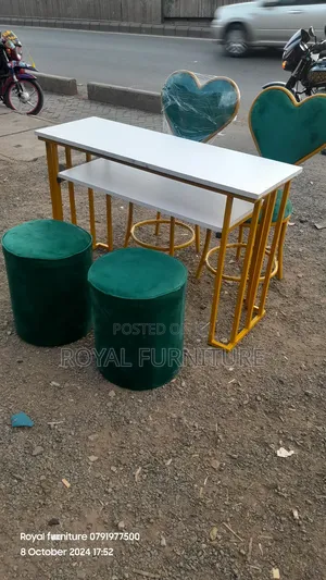 Manicure Table With a Love Seats and Stools