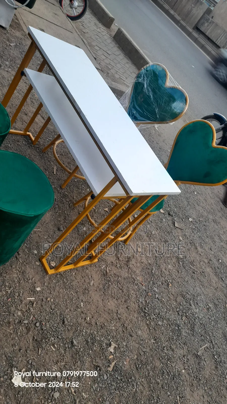 Manicure Table With a Love Seats and Stools