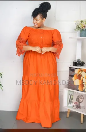 Fancy Orange Long Dress
