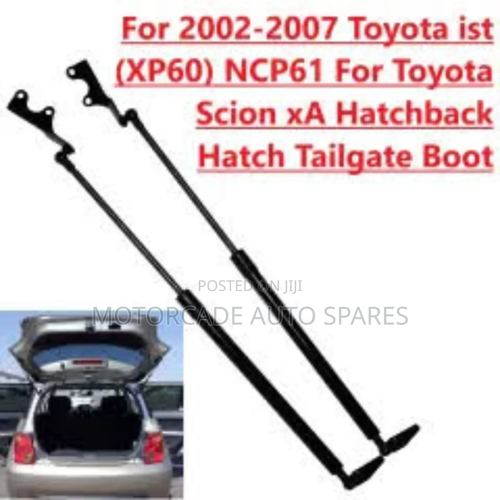 Toyota Ist 2002-2007 Boot Shock Struts Set