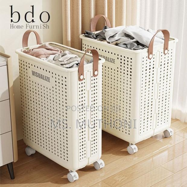 Foldable Multipurpose Hamper Basket With Wheels