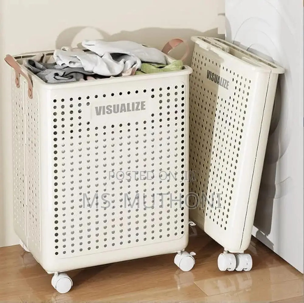 Foldable Multipurpose Hamper Basket With Wheels