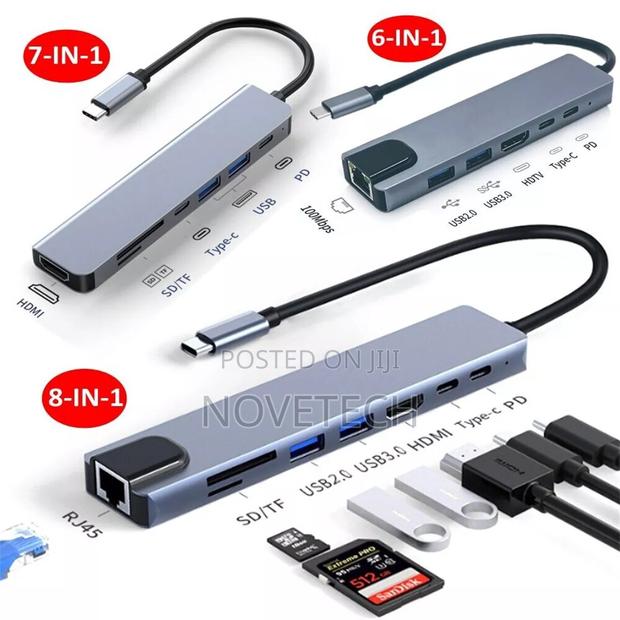 USB C Hub Type C Adapter for Macbook Pro/Air iPad Pro Laptop