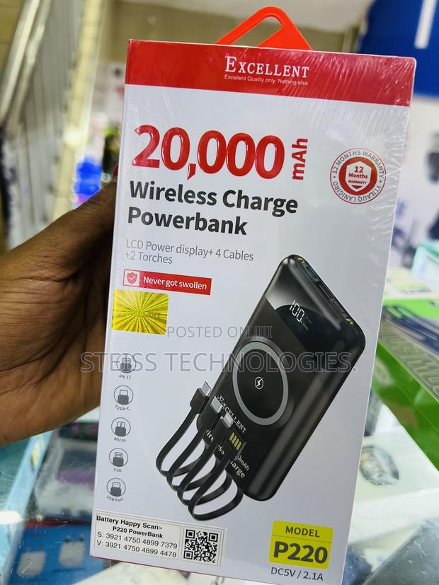 20000mah Wireless Powerbank.