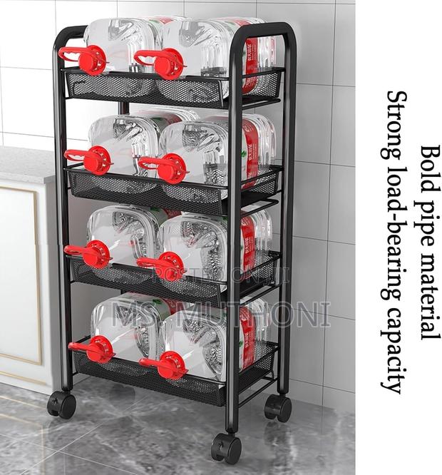 4 Layer Multifunctional Mesh Design Storage Trolley - thumbnail 4