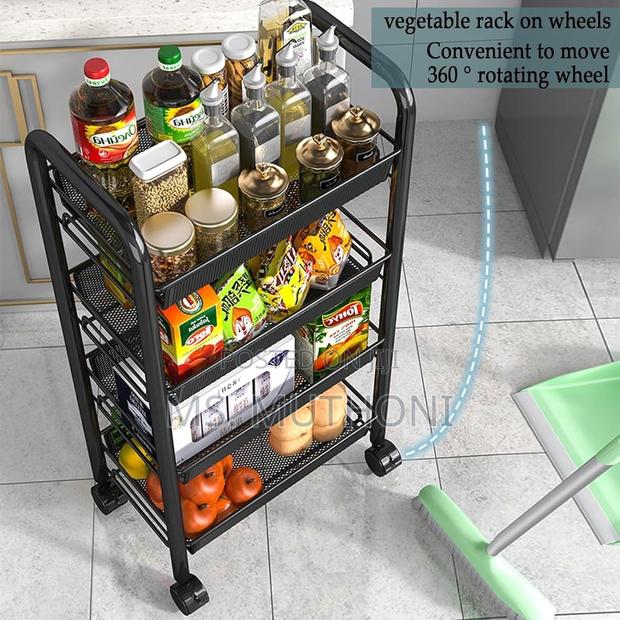 4 Layer Multifunctional Mesh Design Storage Trolley - thumbnail 7