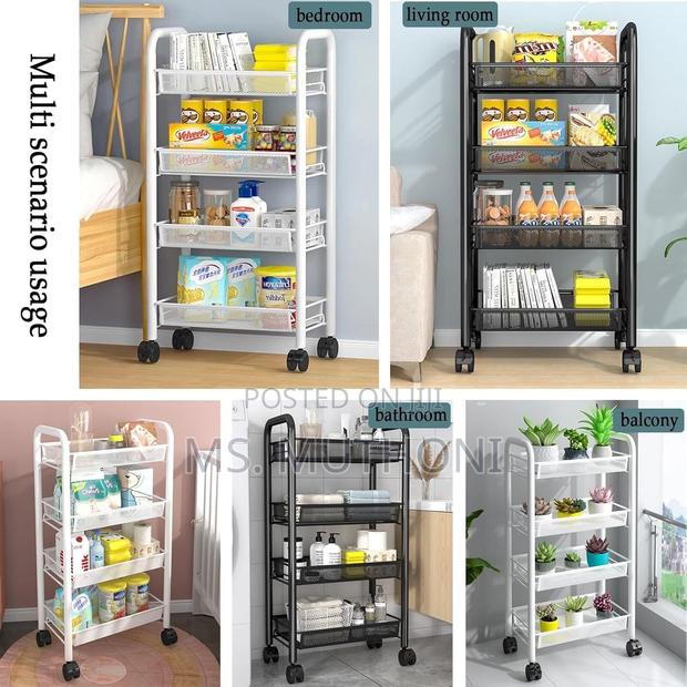 4 Layer Multifunctional Mesh Design Storage Trolley - thumbnail 3