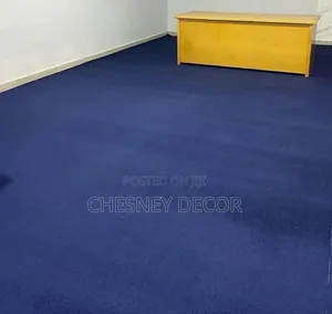 Royal Blue Wall to Wall Carpet for Home and Office