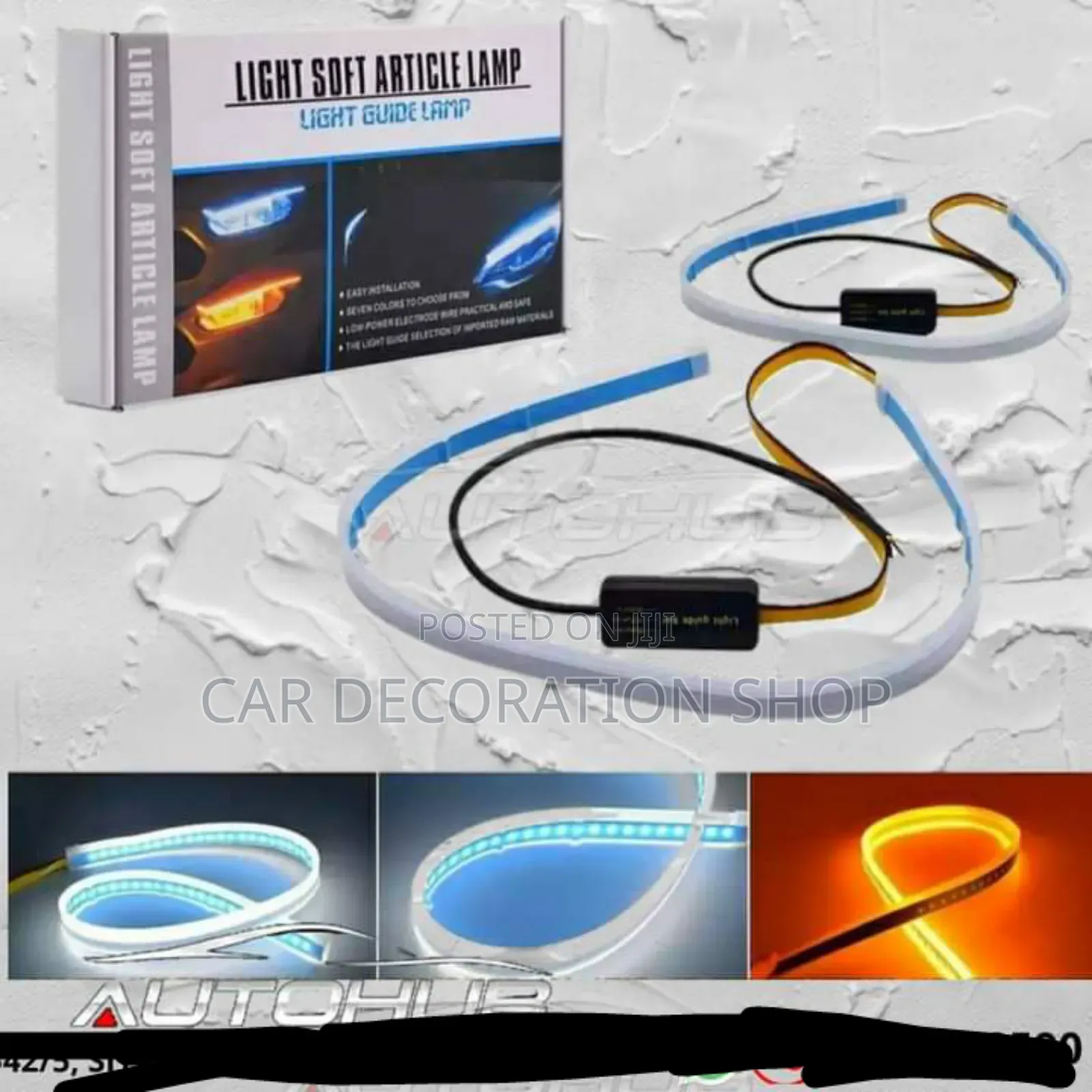 60cm Colored Headlights Strip With Turn Signal Indicators