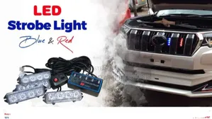 Blue/Red Ftont Grill Vip Lights With 4 Bar Led Lights