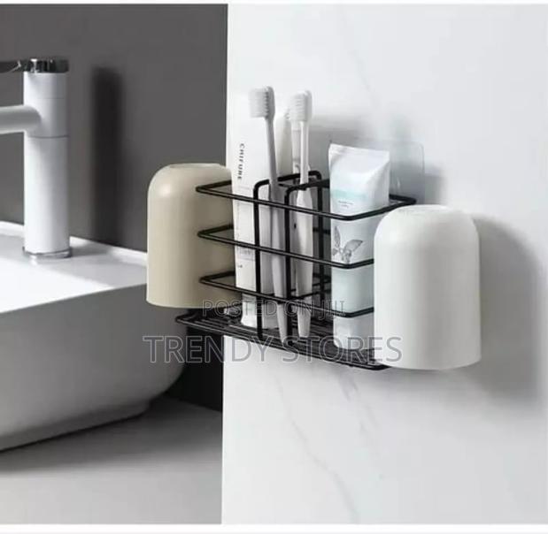 Double Stainless Steel Toothbrush Holder