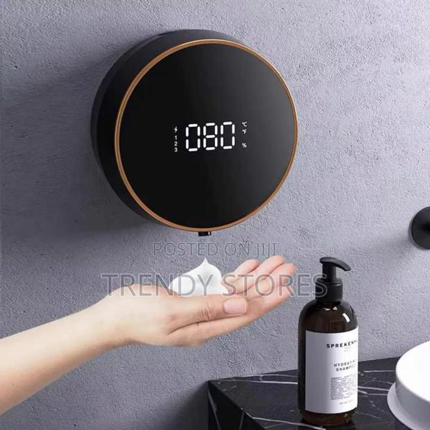 Black Wall Mounted Automatic Soap Dispenser - main view