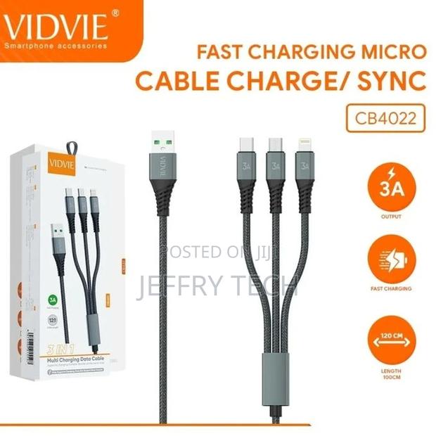 Vidvie 3 in 1 Data Cable (iPhone-type-c-micro) Support Fast - main view