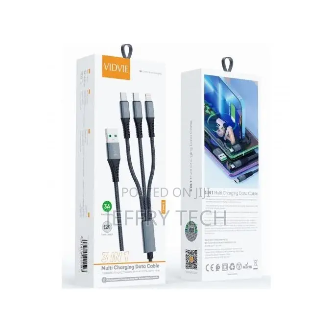 Vidvie 3 in 1 Data Cable (iPhone-type-c-micro) Support Fast