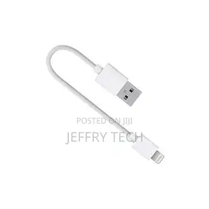 Short Usb to Lightning Power Bank Cable for Charging and Syn