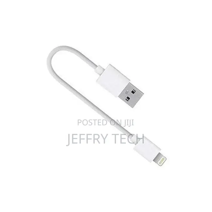 Short Usb to Lightning Power Bank Cable for Charging and Syn